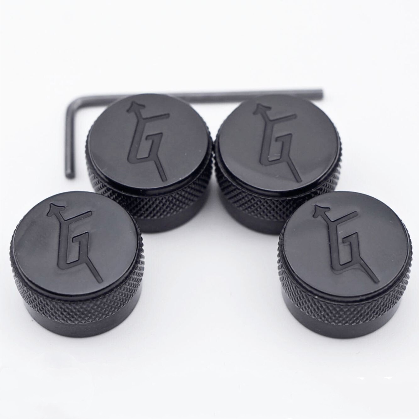 4×Stainless Steel Guitar Knob Arrow-G Speed Control Knob Fit Gret-ch Guitar Bass
