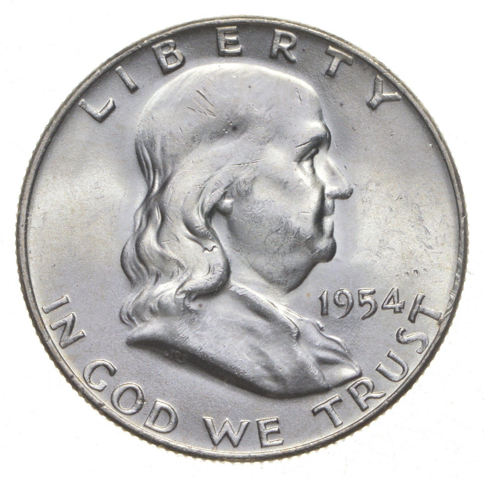 Choice Unc 1954 D Franklin Half Dollar Gem BU From Original Roll