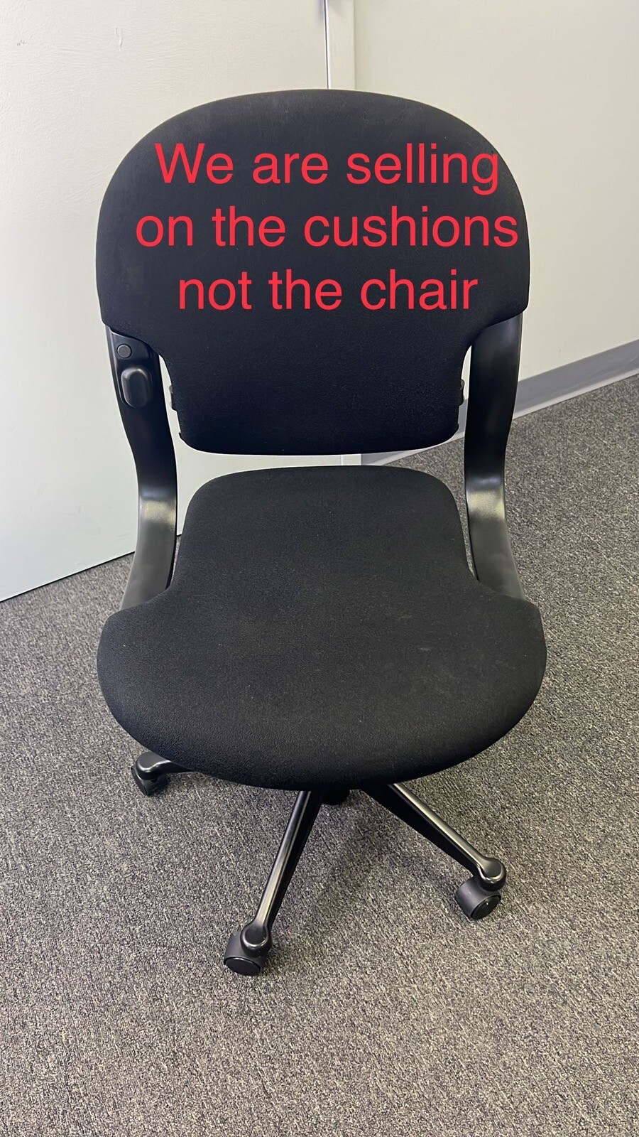 Herman Miller EQUA 2 Chair BACK and BOTTOM Seat Cushions pad - Black Fabric