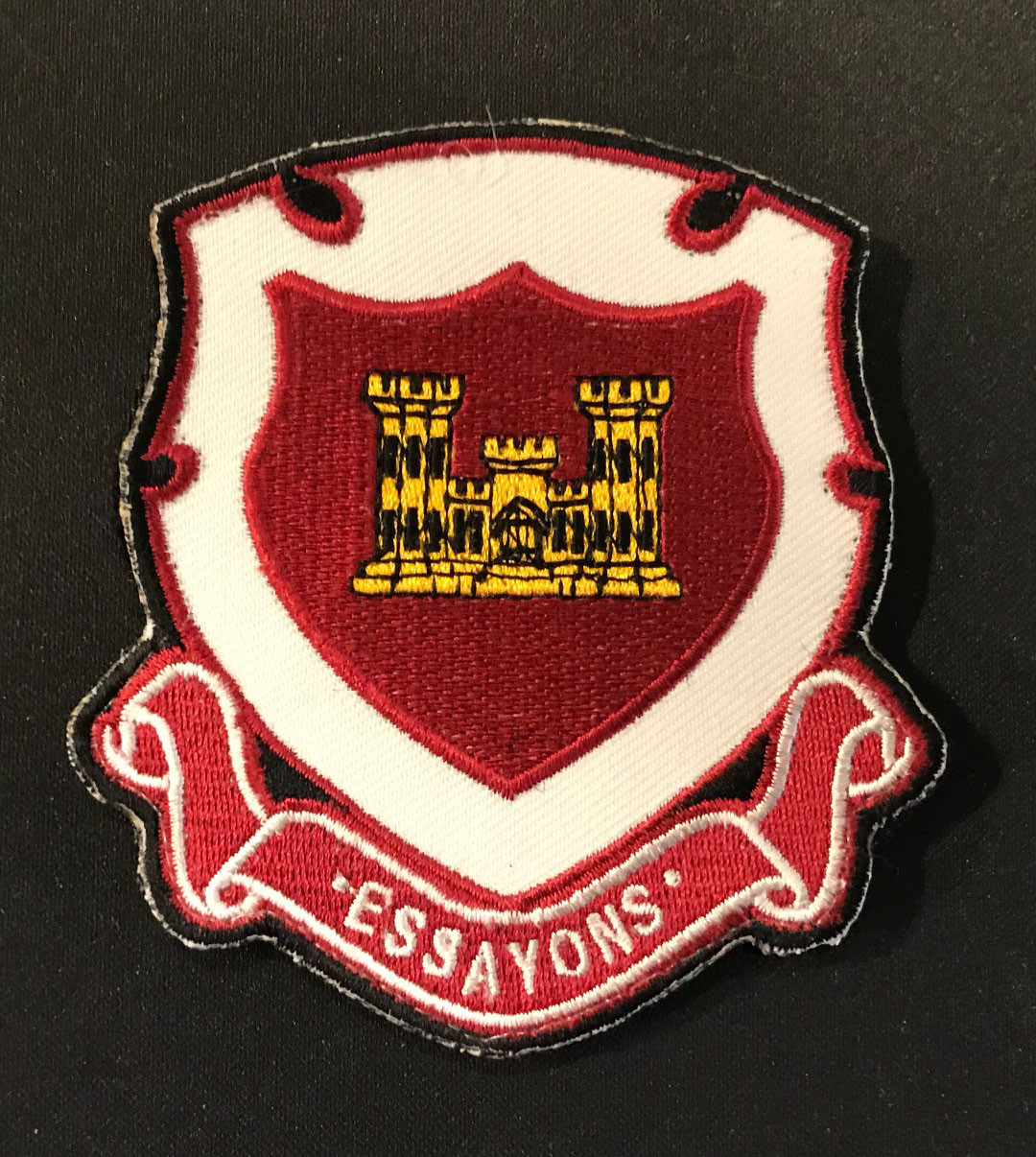 US Army Engineer - Essayons Hook & Loop Back - US Army - Combat Engineer Patch