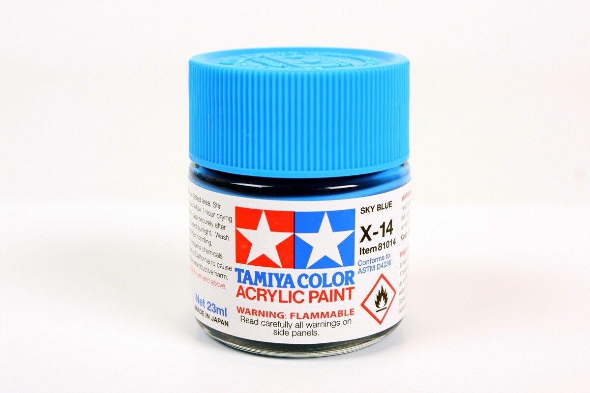 Tamiya 81014 X-14 Sky Blue Acrylic Paint 23ml Large Bottle - US