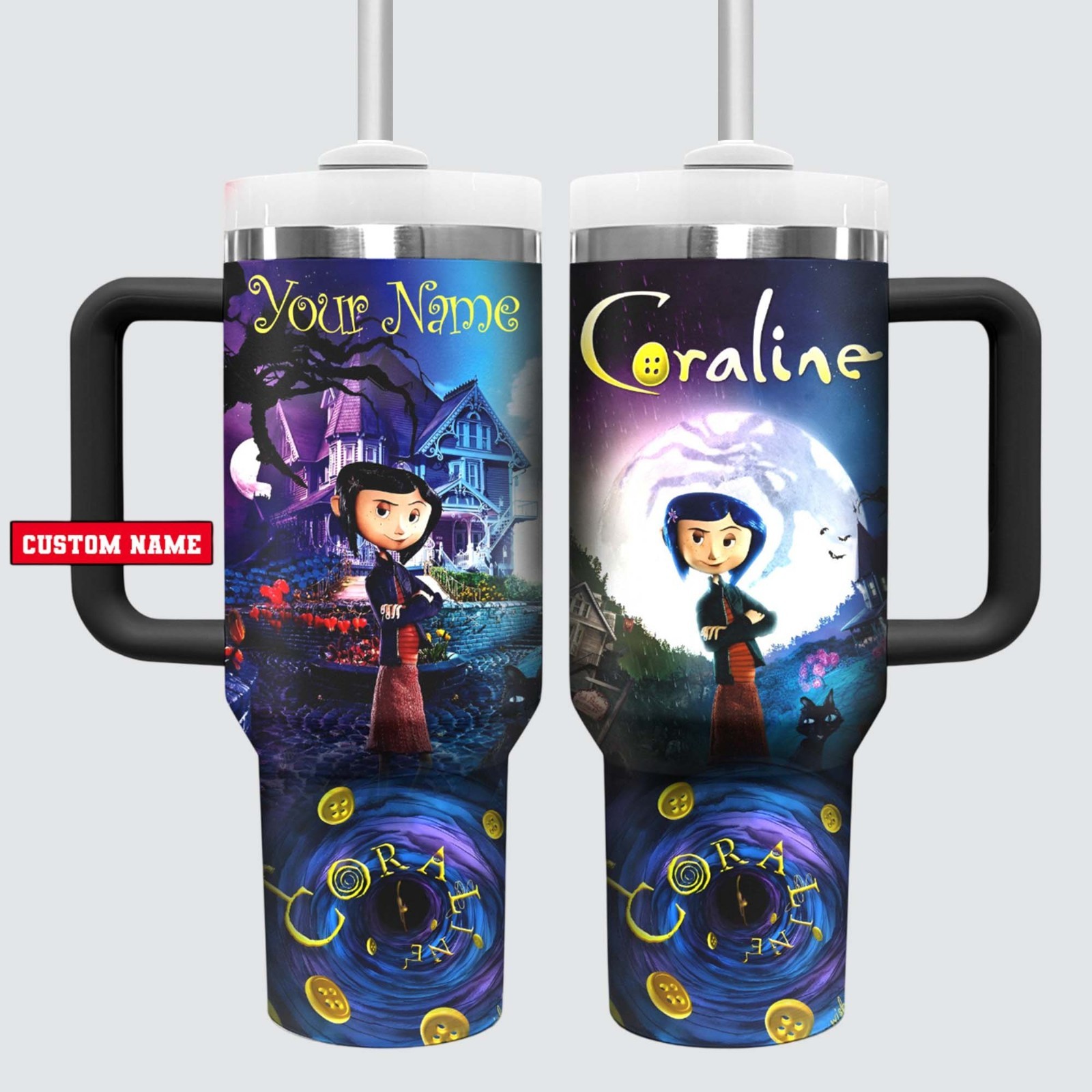 New Coraline Cartoon Custom cartoon Gift For Fans 40oz Tumbler  SO836
