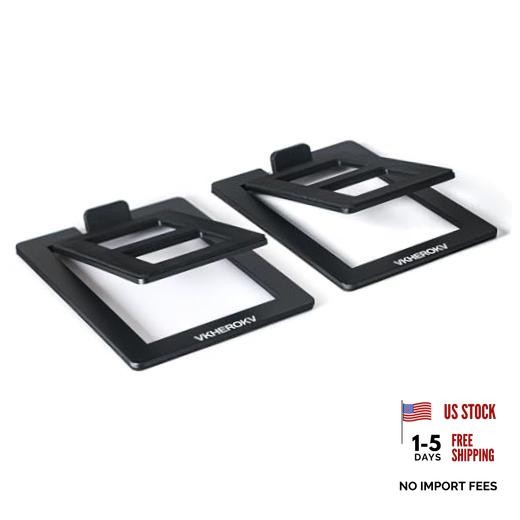 C-1 Desktop Speaker Stands for Small Speakers，Tilted Tabletop Steel Black