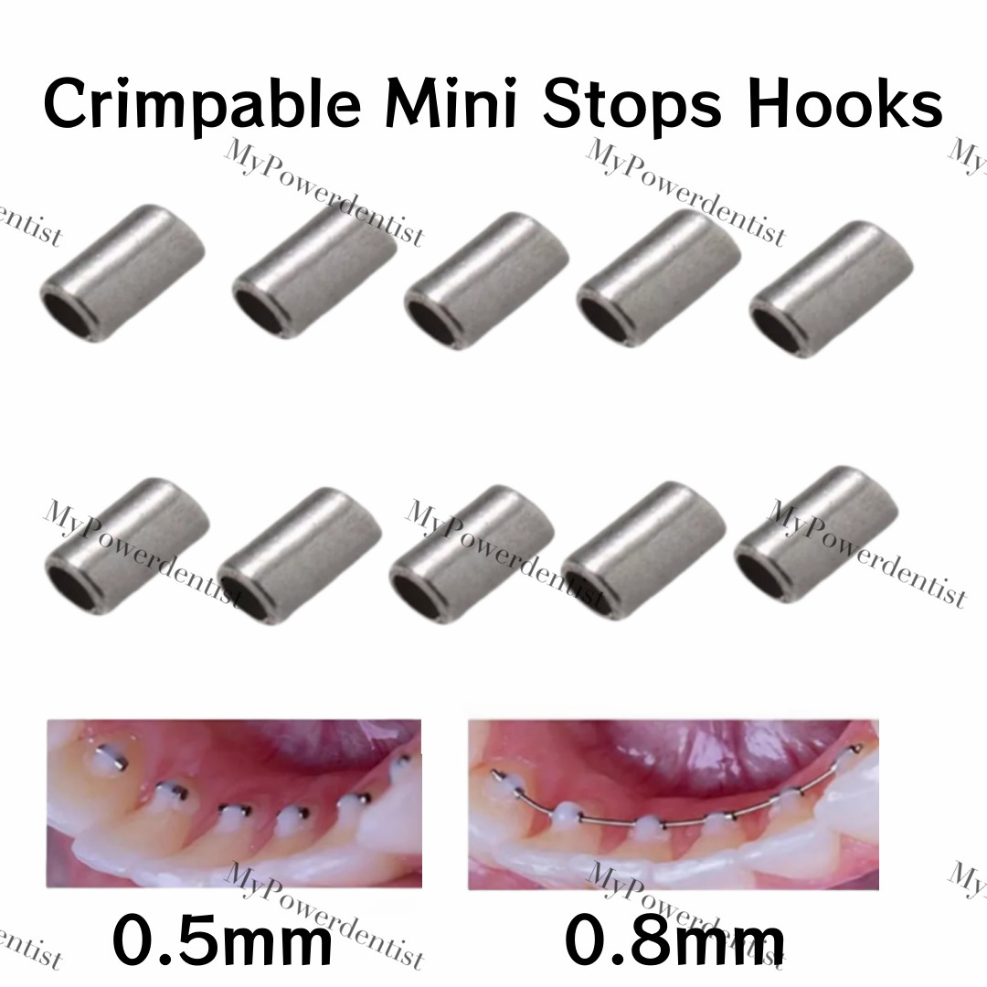 Dental Orthodontic Mini Stop Crimpable Stop Hook Closed Archwire Stopper 0.5/0.8