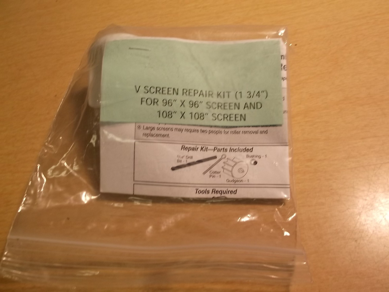 V Screen Repair Kit 1-3/4 for 96" x 96" and 108" x 108" Screen *FREE SHIPPING*