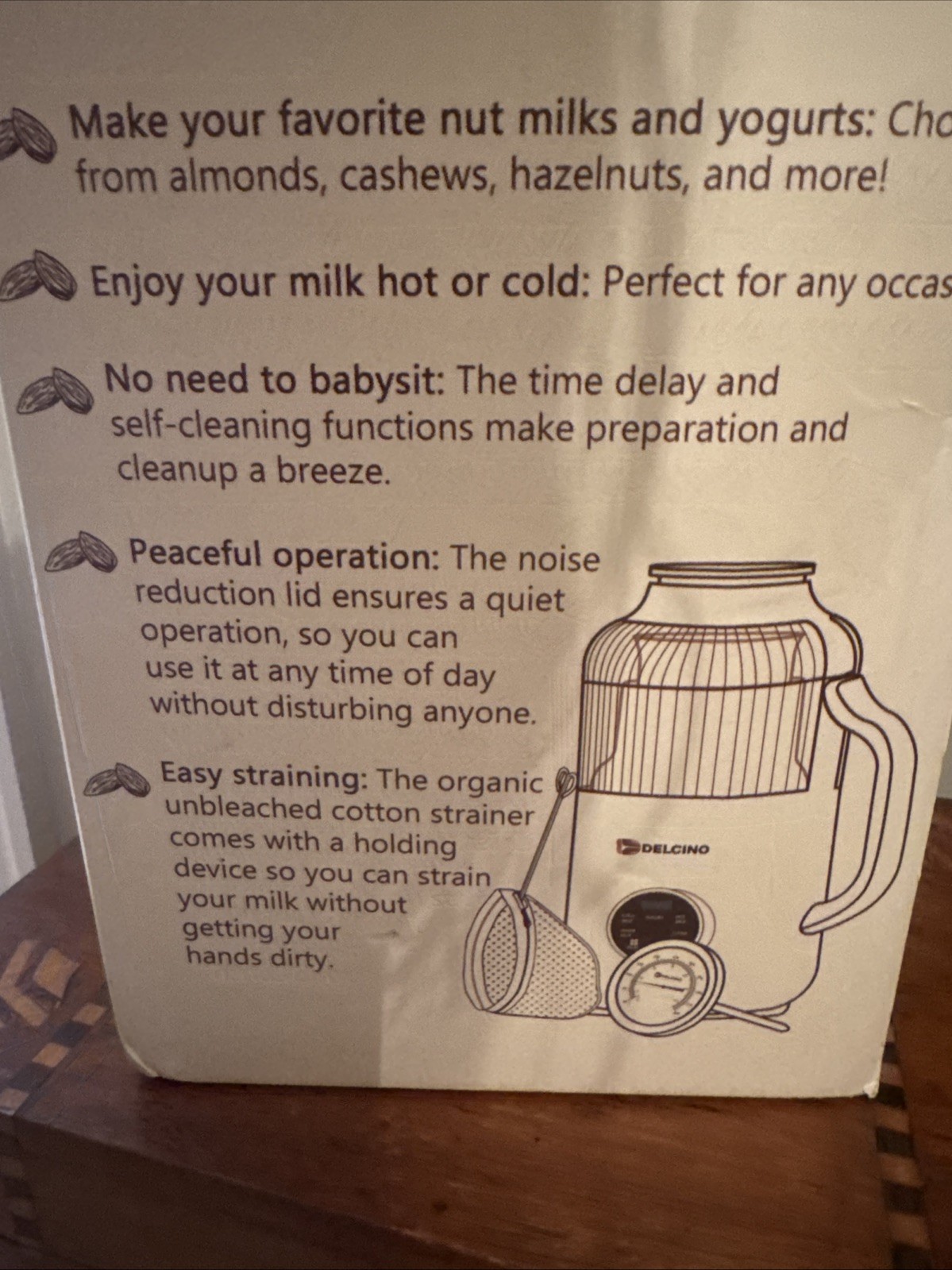 Delcino Dairy Free Nut Milk Maker Machine & Yogurt Maker Machine - 27 Oz
