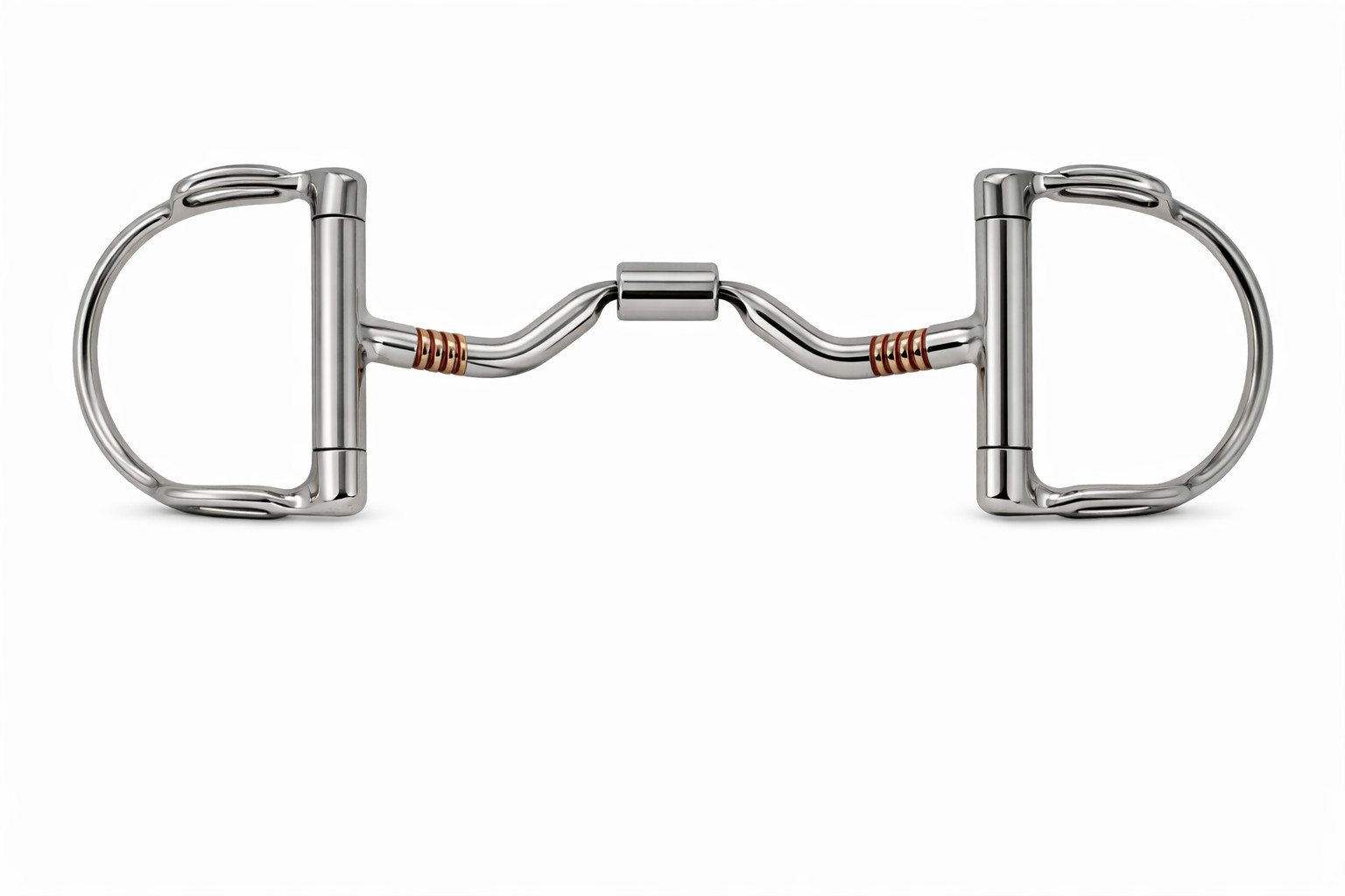 Horse Stainless Steel 5" Mouth D-Ring Comfort Snaffle Bit w/ Roller 35GA07B