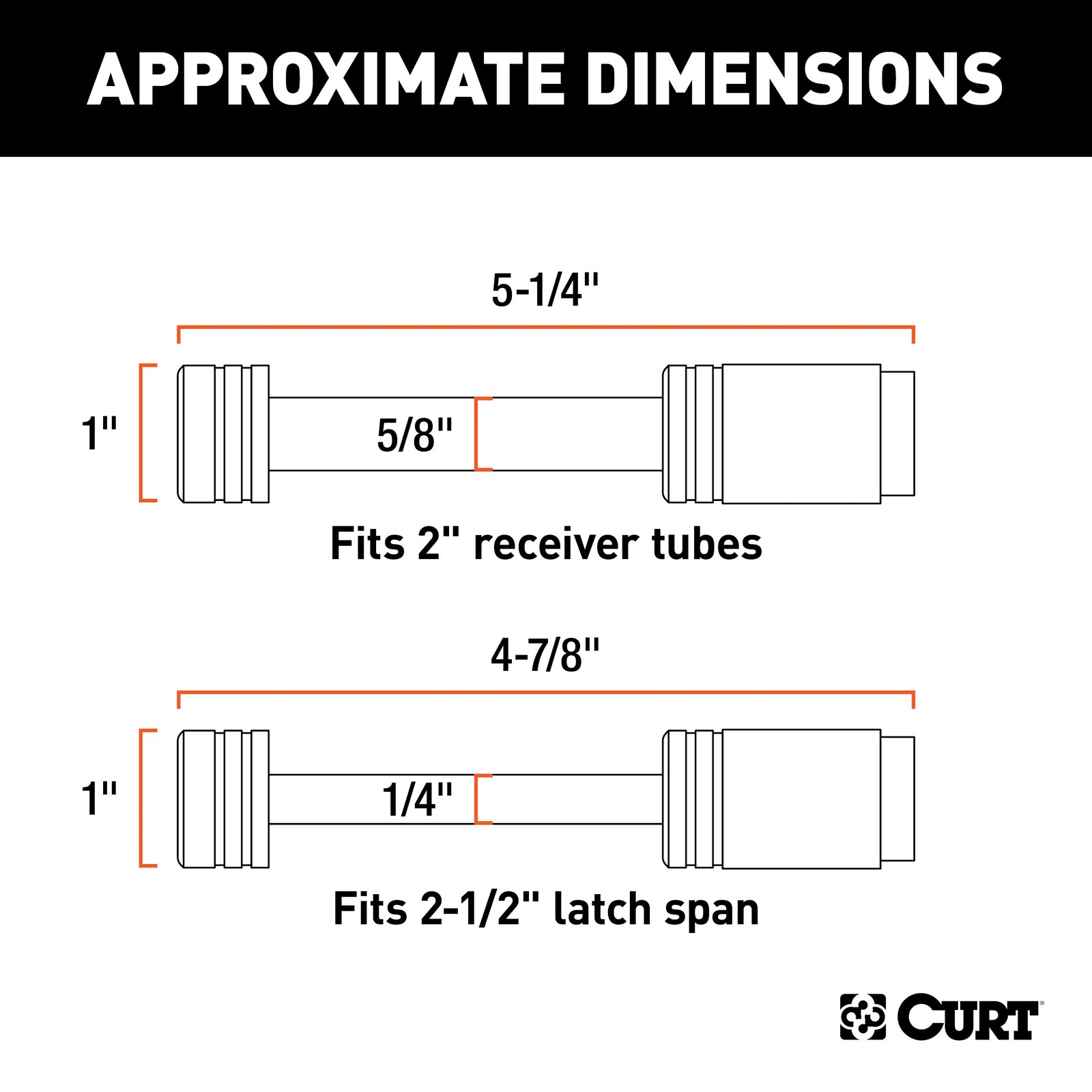 Curt-Hitch & Coupler Lock Set (2" Receiver, 2-1/2" Latch)