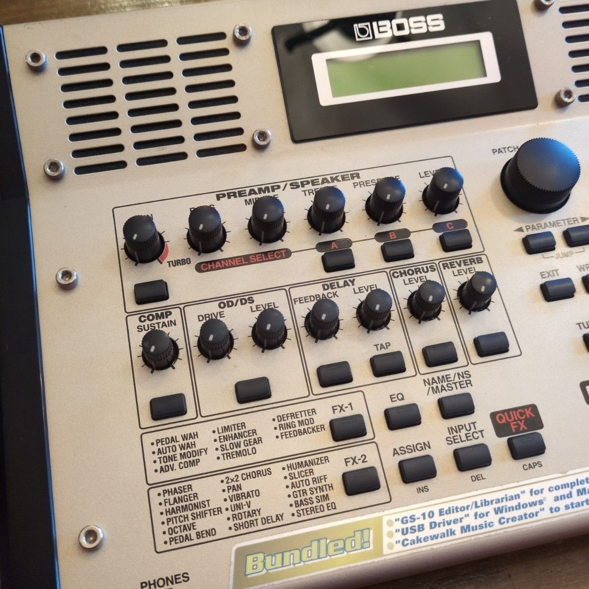 BOSS GS-10 Guitar Multi Effects Processor USB Audio Interface COSM Simulator