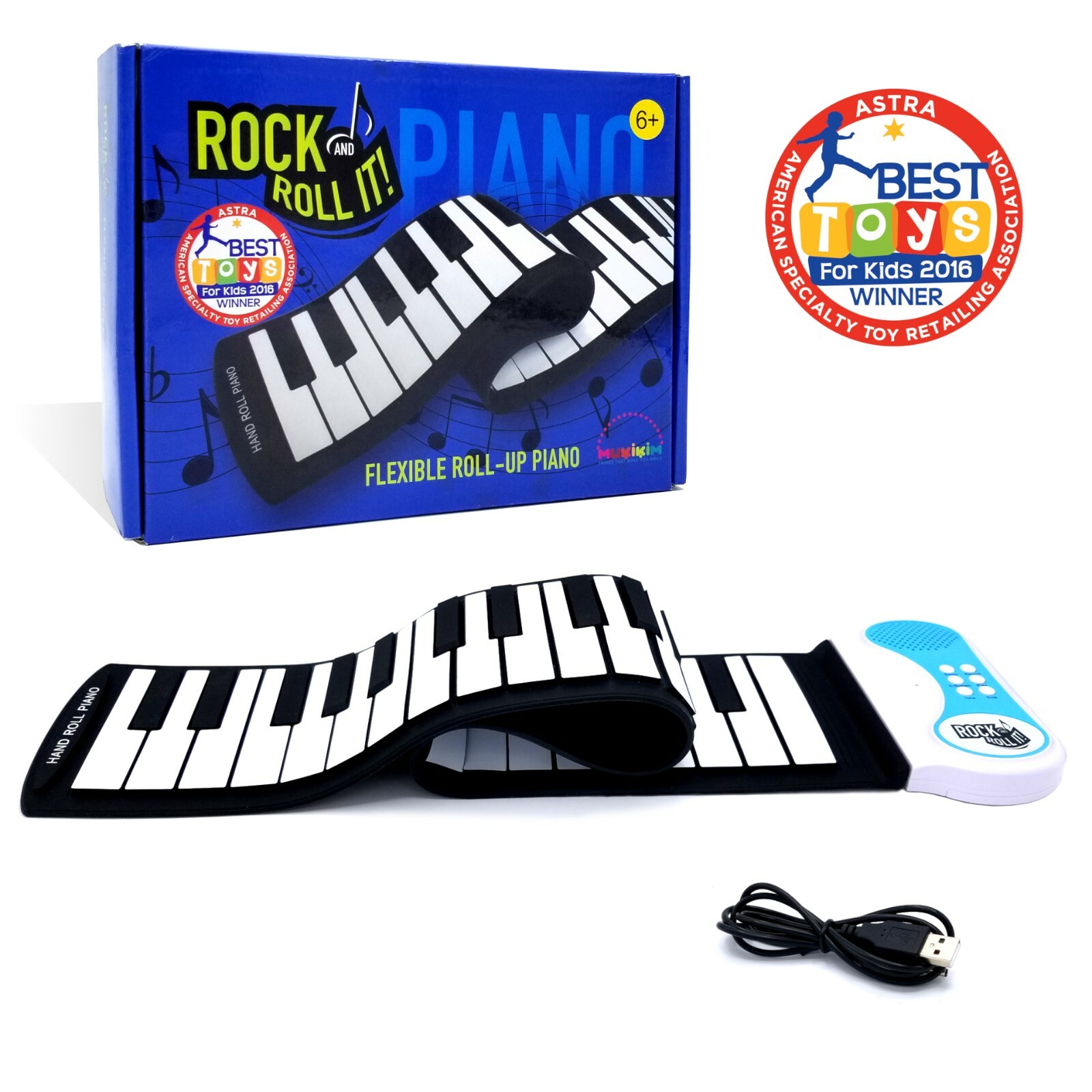 Rock And Roll It Piano- Award Winning Flexible & Portable Piano- 49 Standard Key