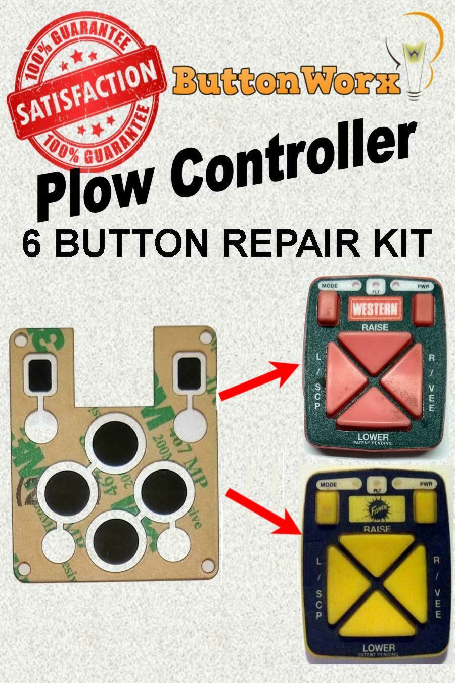 Fisher 9700 FishStik/Western Plow Button Repair 6-Button Controller EZ-V66794