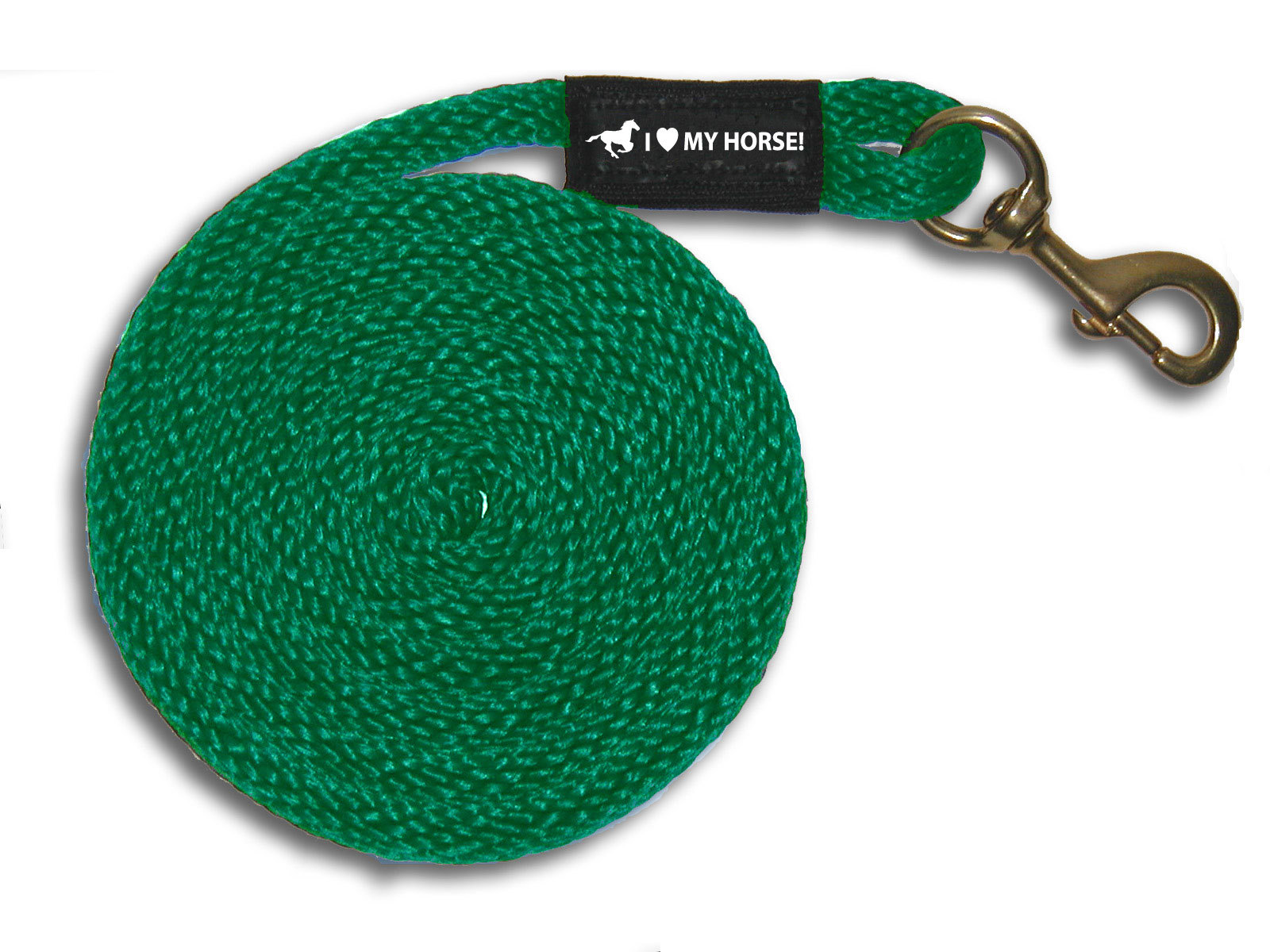 Green Horse Lead Rope USA Made - 8' / Heavy Duty Brass Snap - FREE SHIPPING!