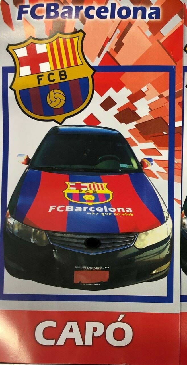 FC Barcelona Car Hood Cover