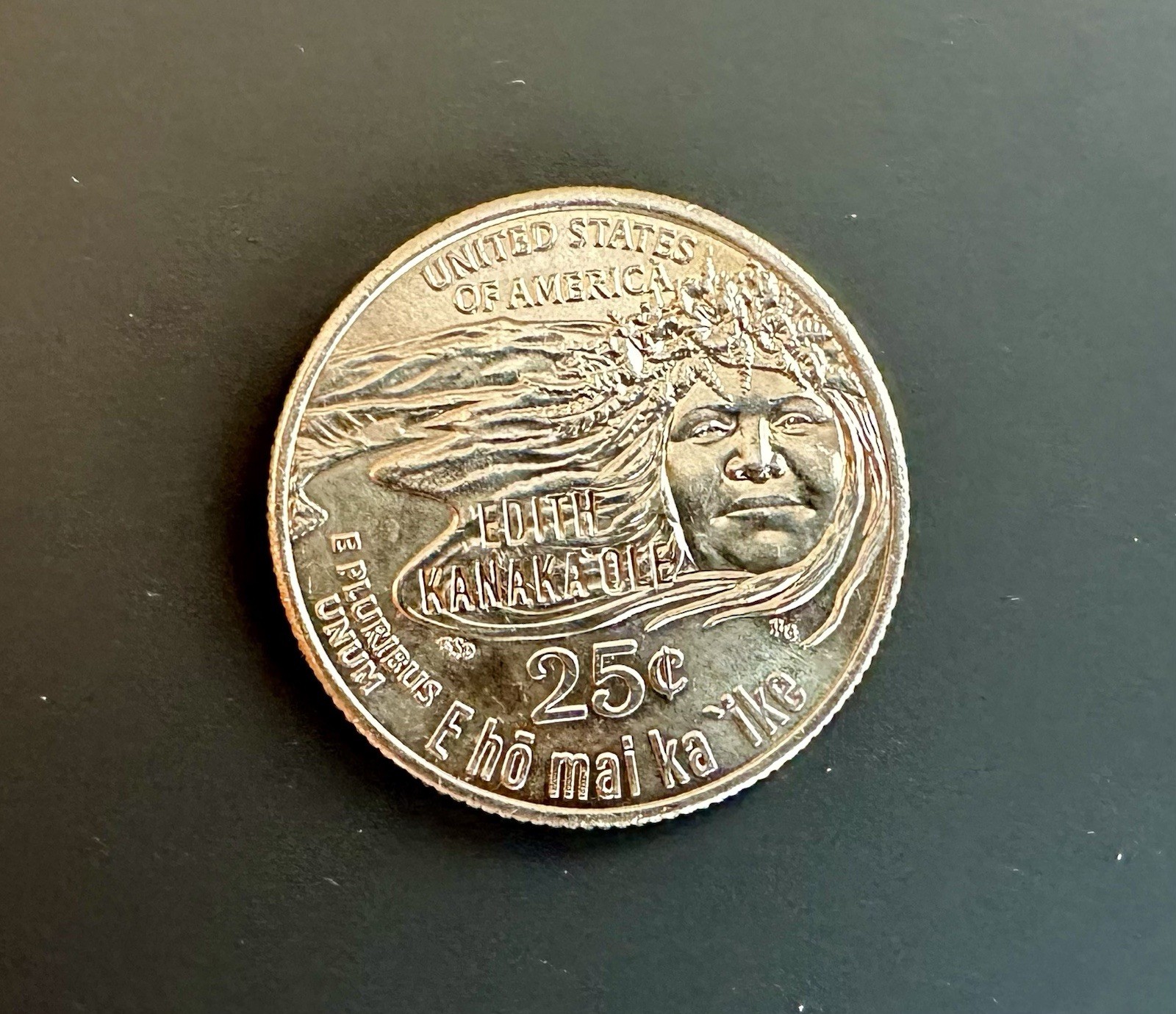 2023 Edith Kanakaole Quarter-“In Cod We Trust”Error-Circulated-Denver Mint (D)