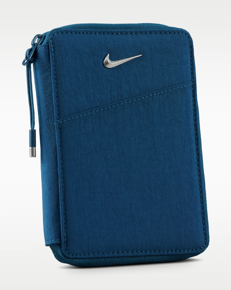 Nike Aura Travel Wallet & Passport Holder Blue New