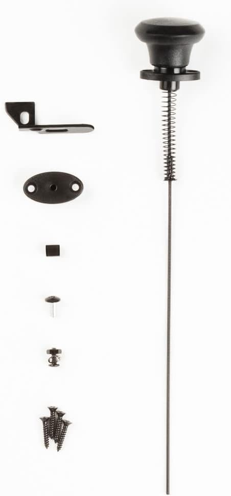 Gate Latch Cable Pull N109-070 Spring Loaded Black Outdoor Fence Gate Hardware