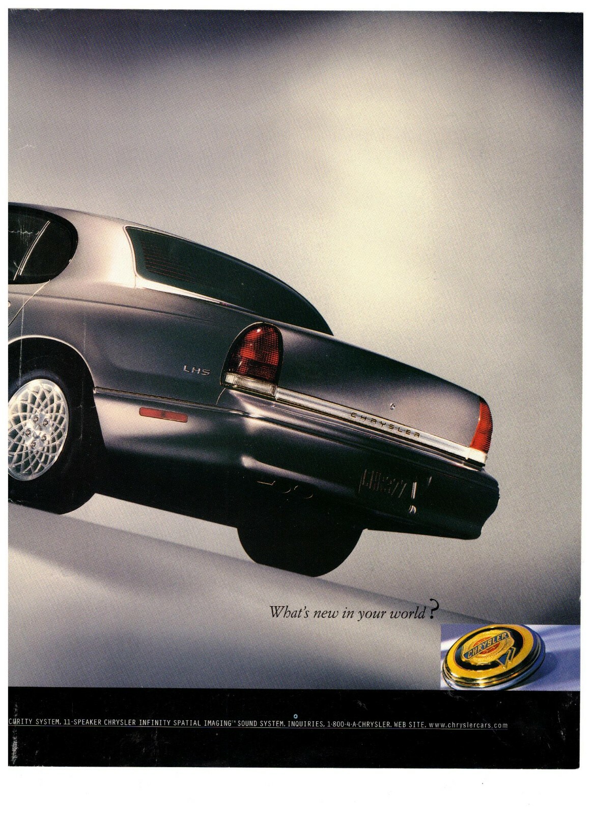 1997 Chrysler What's New In Your World Luxury Sedan Vintage Print Advertisement