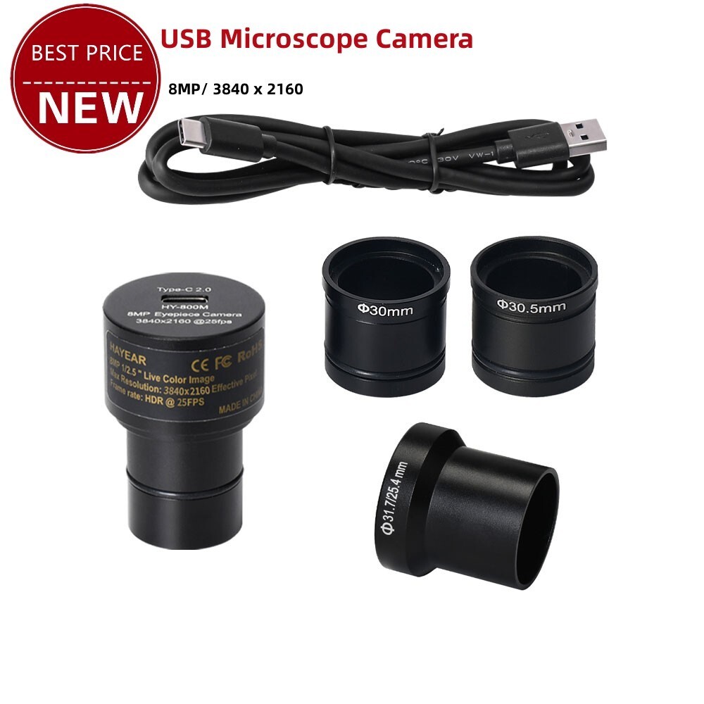 Digital Electronic Eyepiece FHD 4K IMX377 CMOS USB Microscope Camera HY-800M