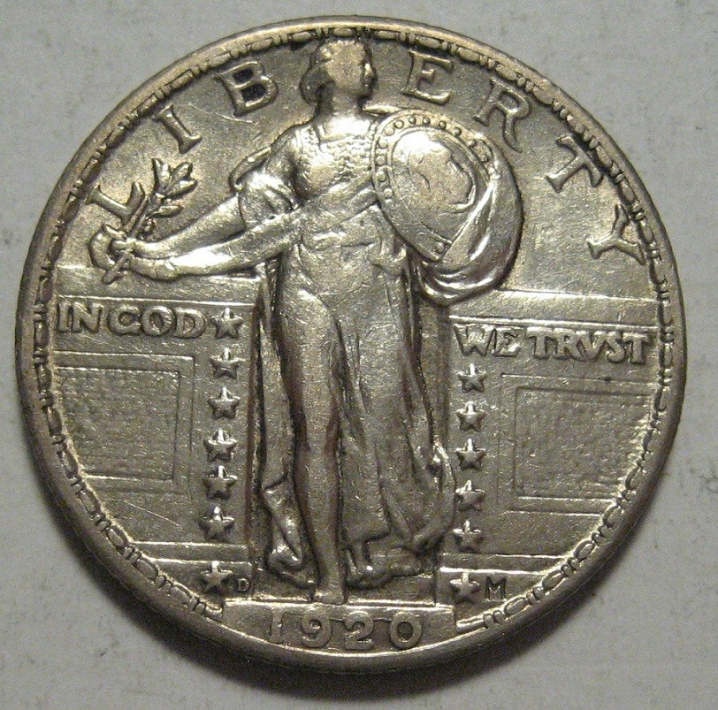 = 1920-D AU+ STANDING Quarter, Nice Details, FREE Shipping