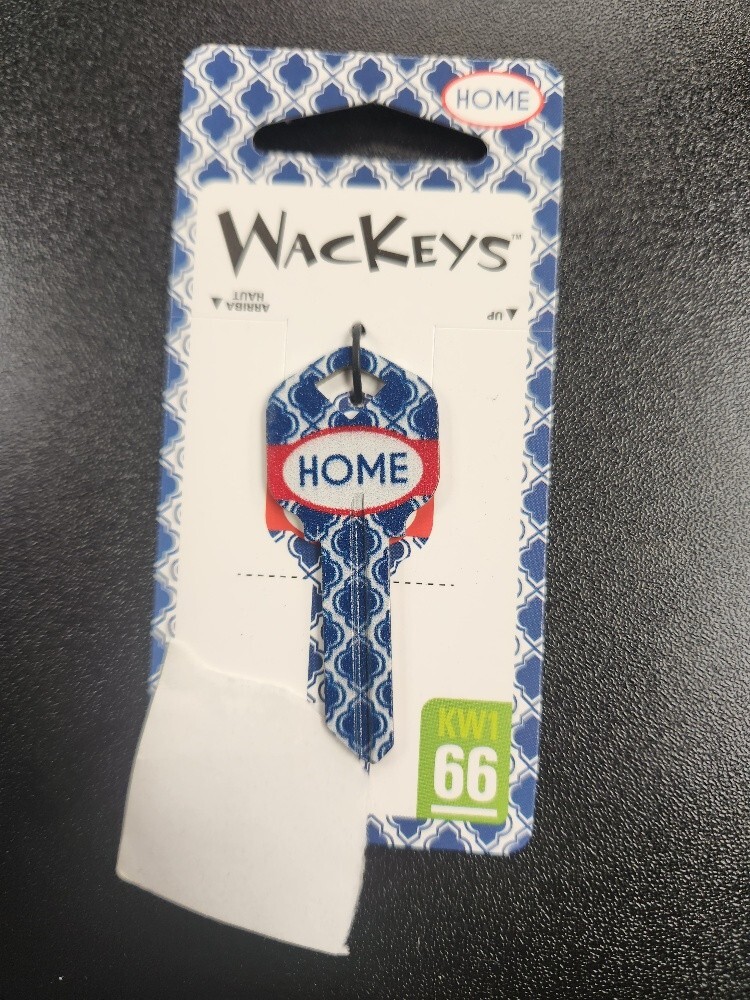 BLUE HOME PRINTED KWIKSET KW1/KW10 KEYBLANK - READ DETAILS BELOW