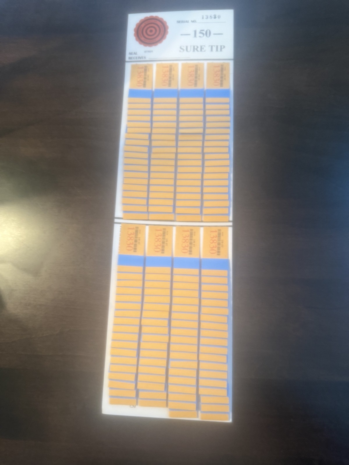1  # 150  Sure Tip Board -  (1 - 150)   FREE Shipping USA