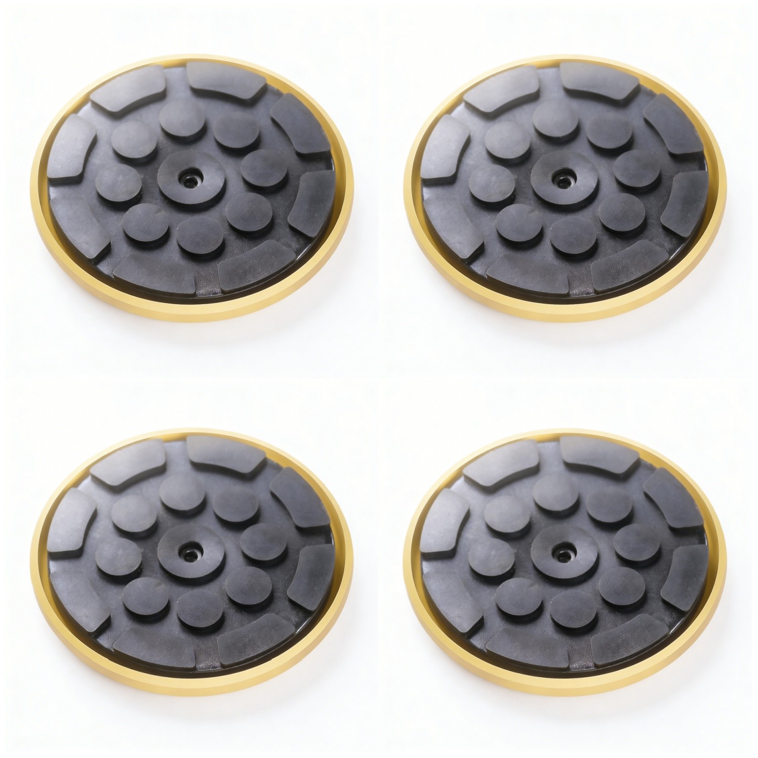 4Pcs Round Lift Adapter with Rubber Pad 1.5" Peg For Atlas Automotive Equipment