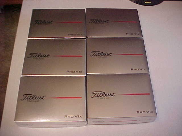 NEW  6 DOZEN, 72 GOLF BALLS TITLEIST WHITE PRO V1X, NO ADDITONAL LOGOS, PRO V1 X