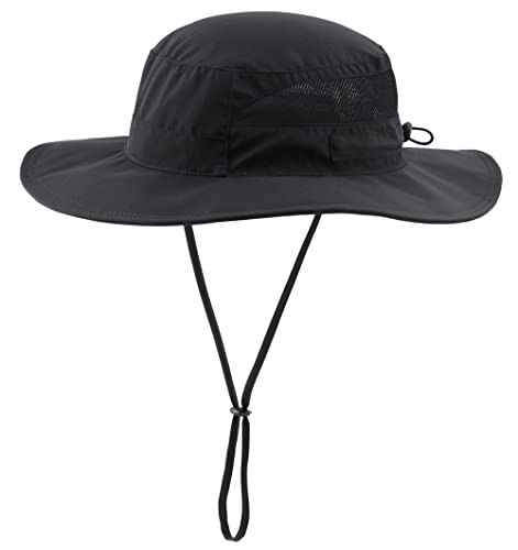 Men's Outdoor Boonie Sun Hat UV Protection Fishing Hiking Camping Large Black