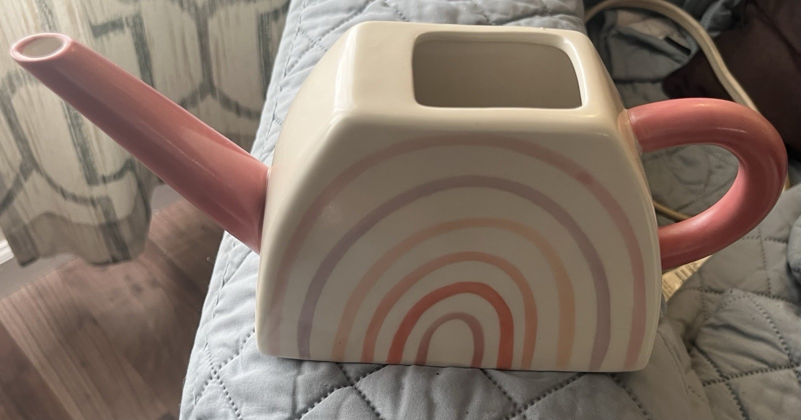 Over The Rainbow Ceramic Watering Can New