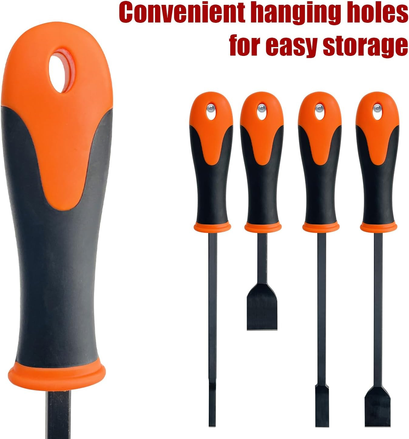 Gasket Scraper Set 4Pc 1/4" 1/2" 31/32" Rust Residue Removal Tool Extended Handl