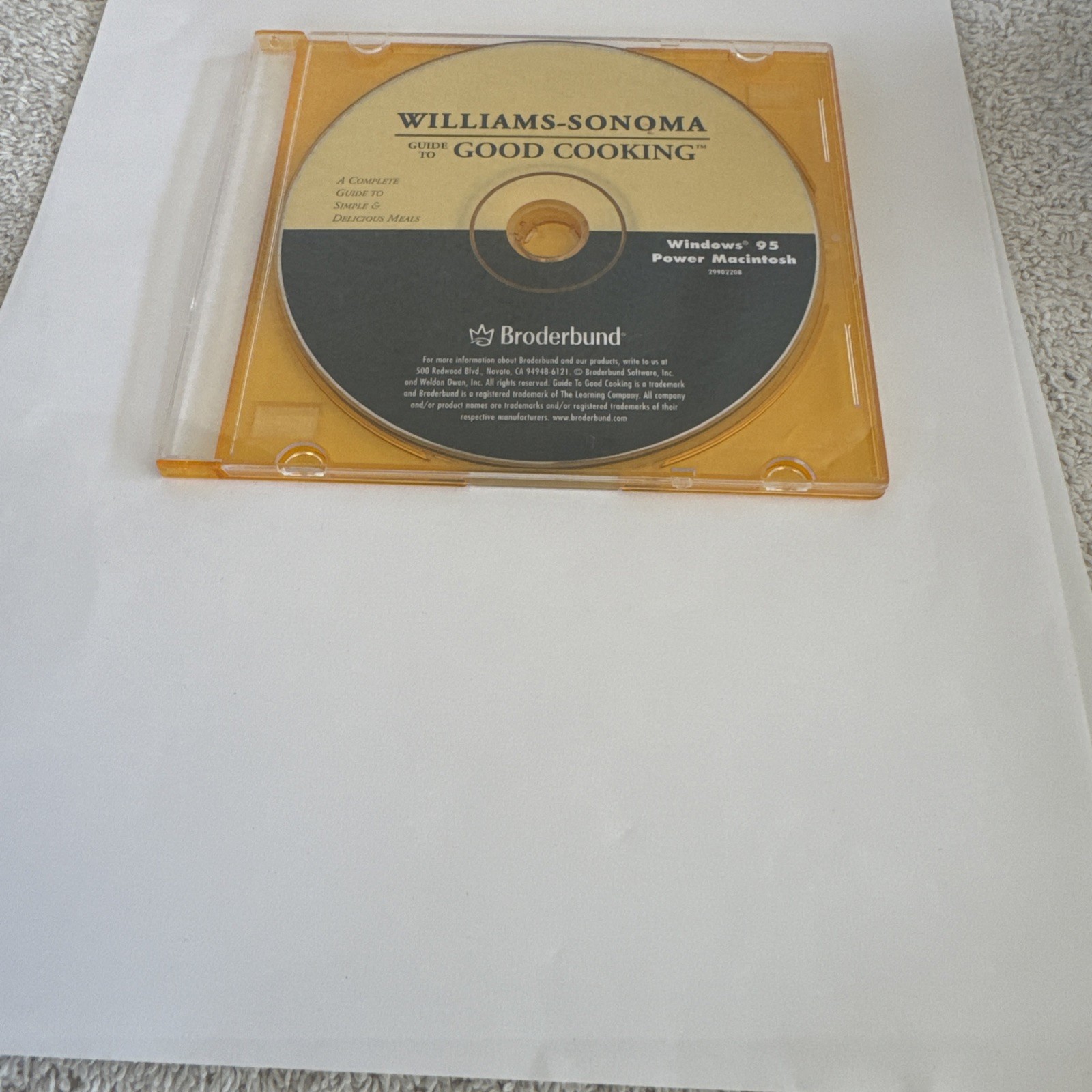 Williams-Sonoma Guide To Good Cooking PC CD-ROM for Windows 95