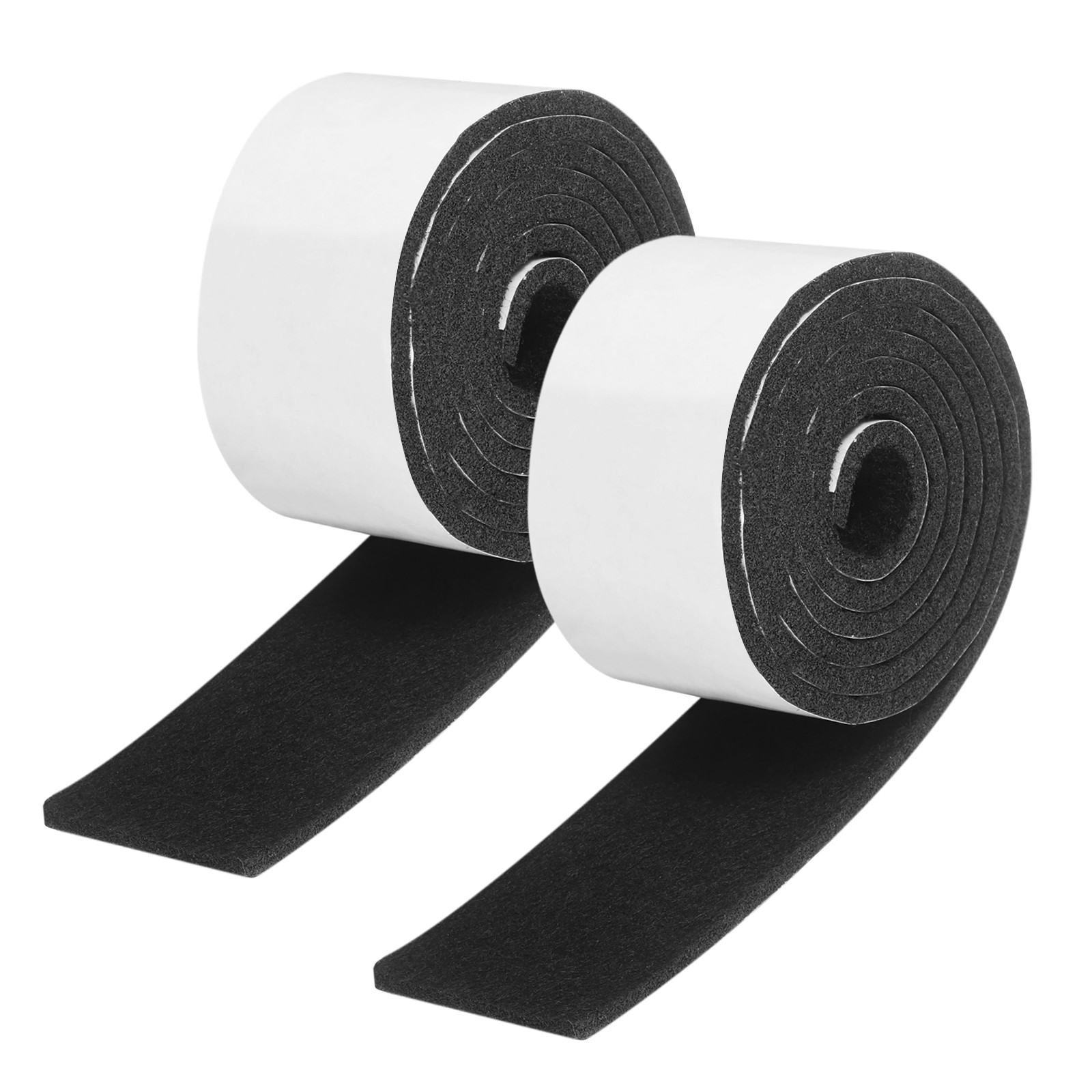 2 Roll Felt Furniture Pads 39"x1.6"x0.12" Non-Slip Floor Protectors Black