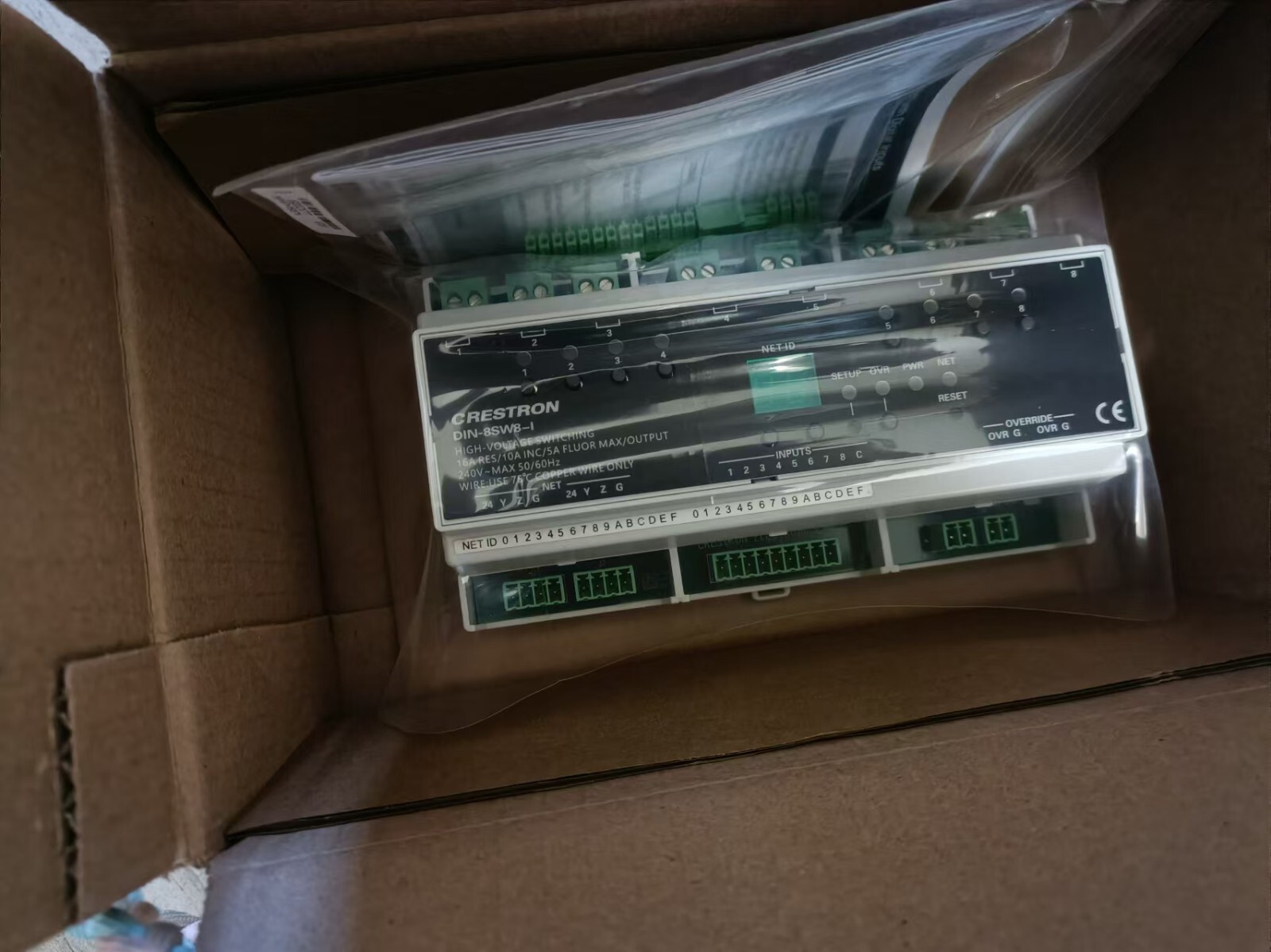 Crestron DIN-8SW8-I 6503776 DIN Rail High-Voltage Switch with Digital Inputs