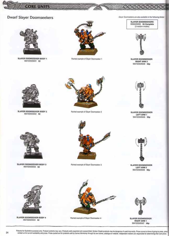 Warhammer TOW Dwarfen Mountain Holds Doomseekers (4) NEW in BOX