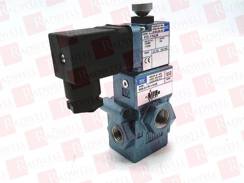 MAC VALVES INC 55B-21-PI-114JA / 55B21PI114JA (NEW IN BOX)