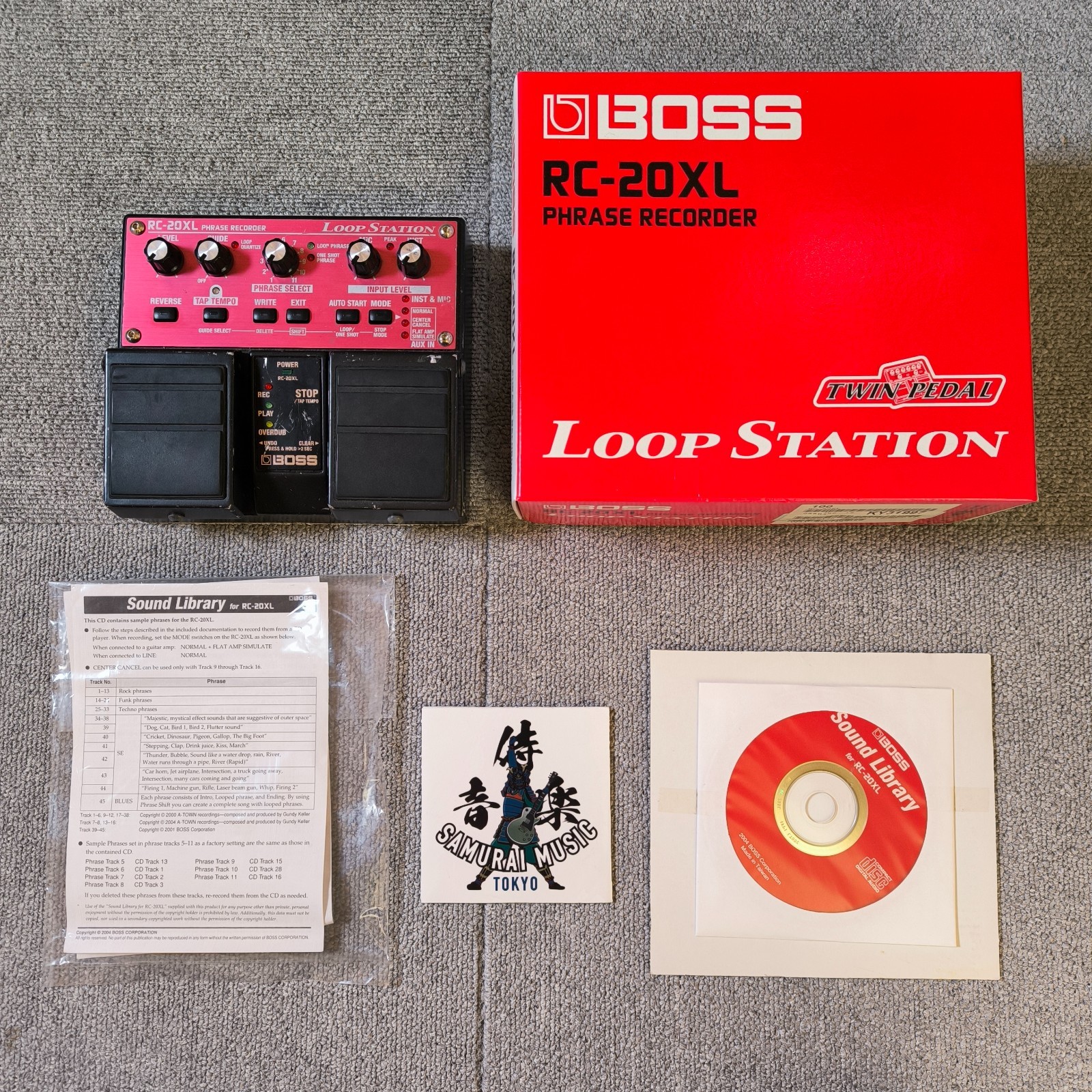 Boss RC-20XL Boxed Phrase Recoder Loop Station Effects Pedals Tested ※READ