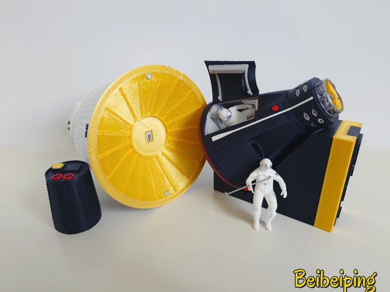 1/32 7.6'' High Gemini Manned Spacecraft 3D Printed Plastic Finished Model NEW