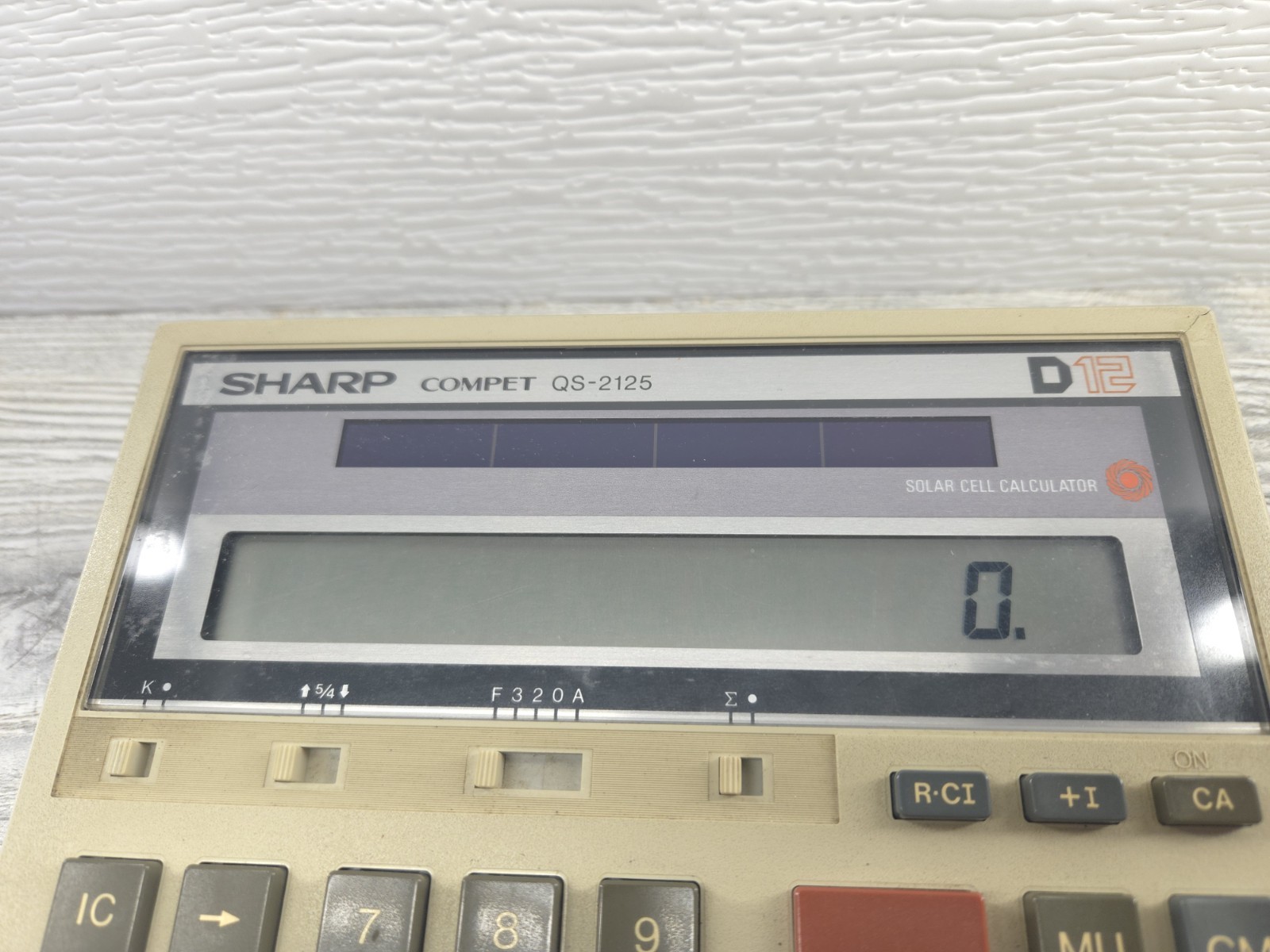 Sharp Compet QS-2125 12 Digit Solar Cell Calculator