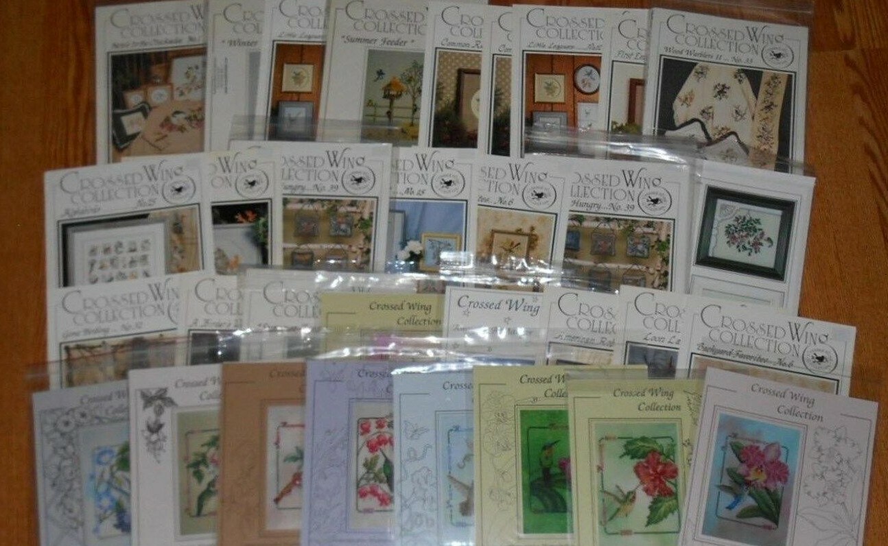 CROSSED WING COLLECTION bird,birds counted cross stitch charts -YOUR CHOICE