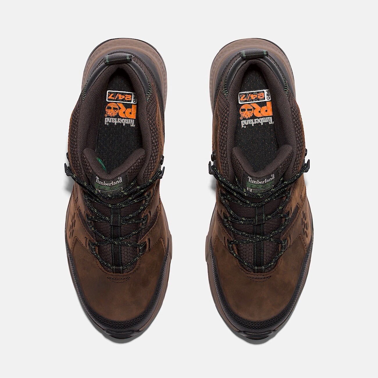 Men's Timberland PRO Switchback LT Waterproof Boots BROWN GREEN SOFT TOE WORK