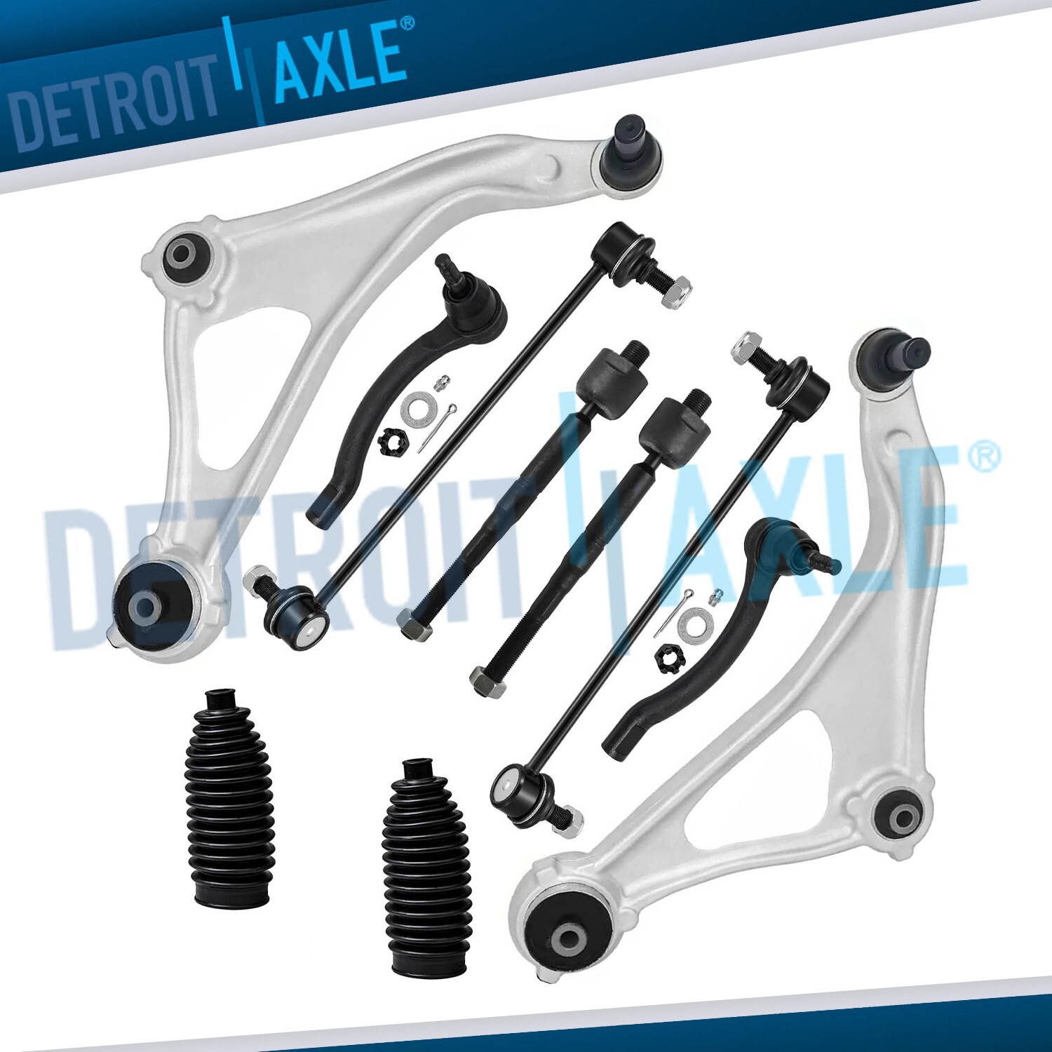 Front Lower Control Arms Tie Rods Suspension Kit for 2013 2014 Nissan Altima