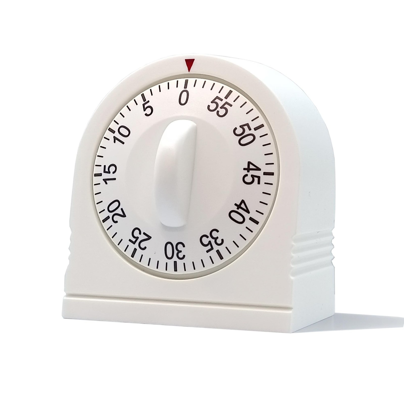 60 Minute Wind Up Timer Mechanical Visual Loud Alarm White Kitchen Study New USA
