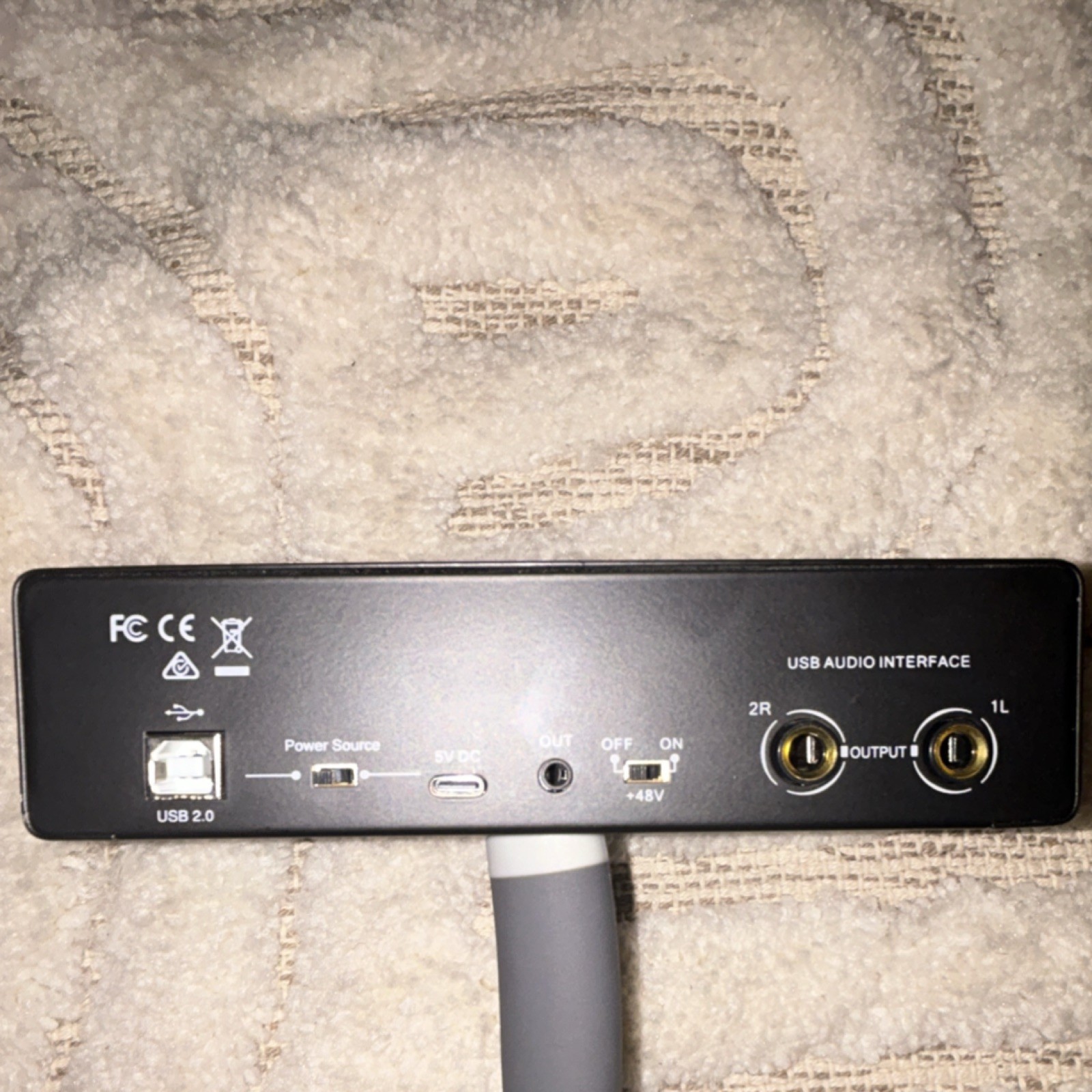 EBXYA USB Audio Interface 24-Bit 192kHz, Phantom Power, LoopBack, XLR In