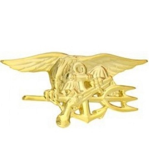 Gold US Navy SEAL Mini Trident Pin (1 1/2 inch version)