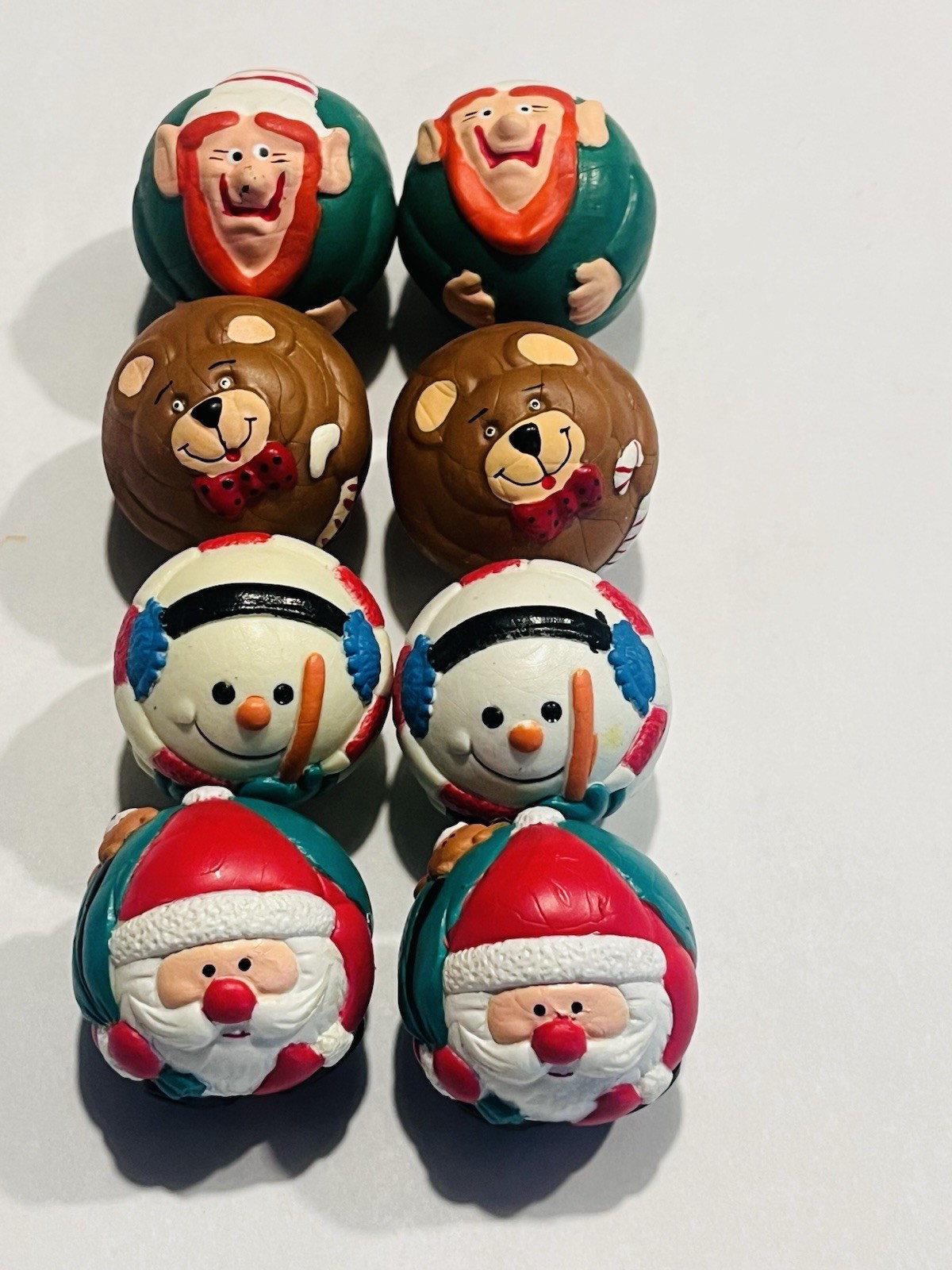 Vintage Christmas Bouncy Ball Lot of 8 Applause & Papel Freelance Set A BN 24