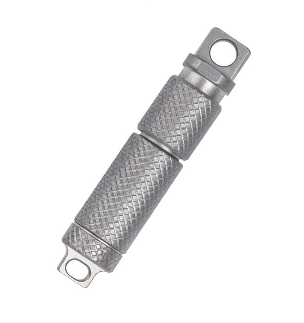 EDC Mini Titanium Alloy Waterproof Case Portable Keychain Pendant Multi Tool