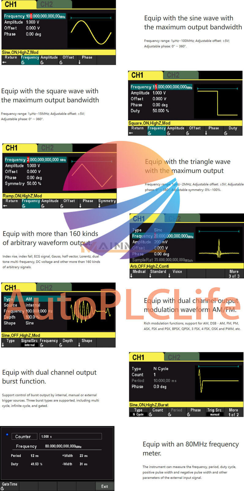 New Hantek HDG3012B Arbitrary Waveform Generator
