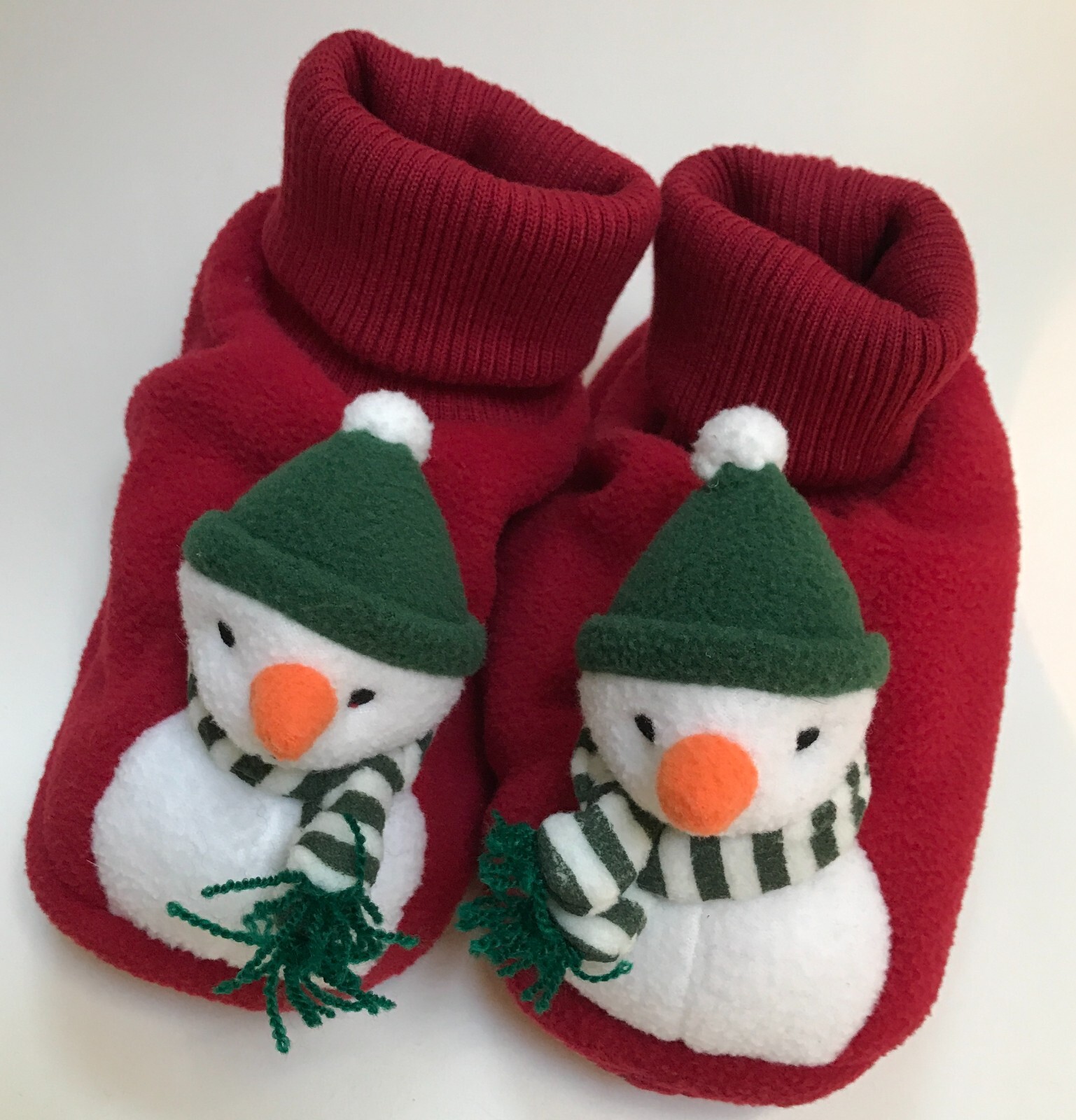 Gymboree NWOT Snowman Slippers - size YOUTH 13-1 Unisex Christmas HOLIDAY