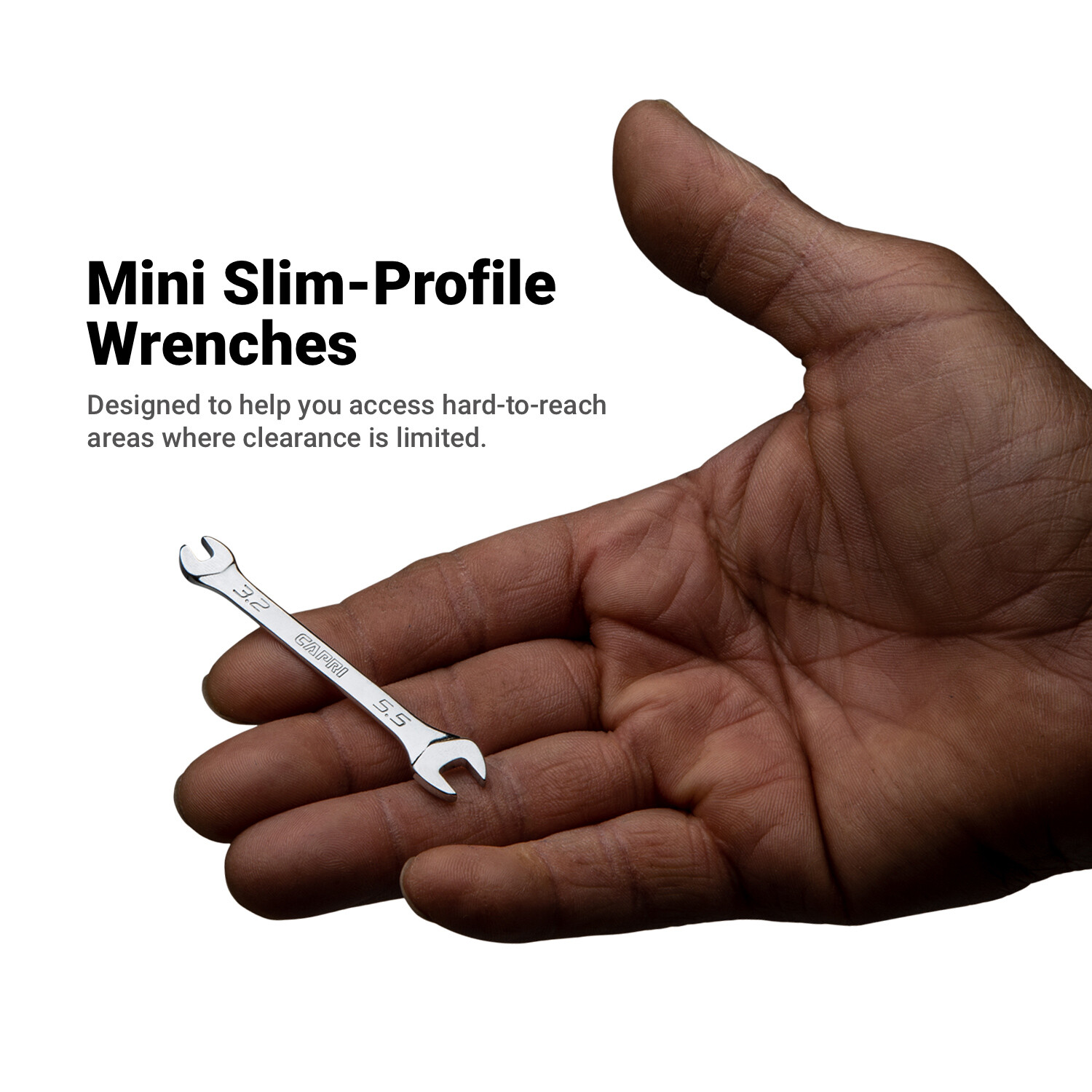 Capri Tools Slim Mini Open End Wrench, Single
