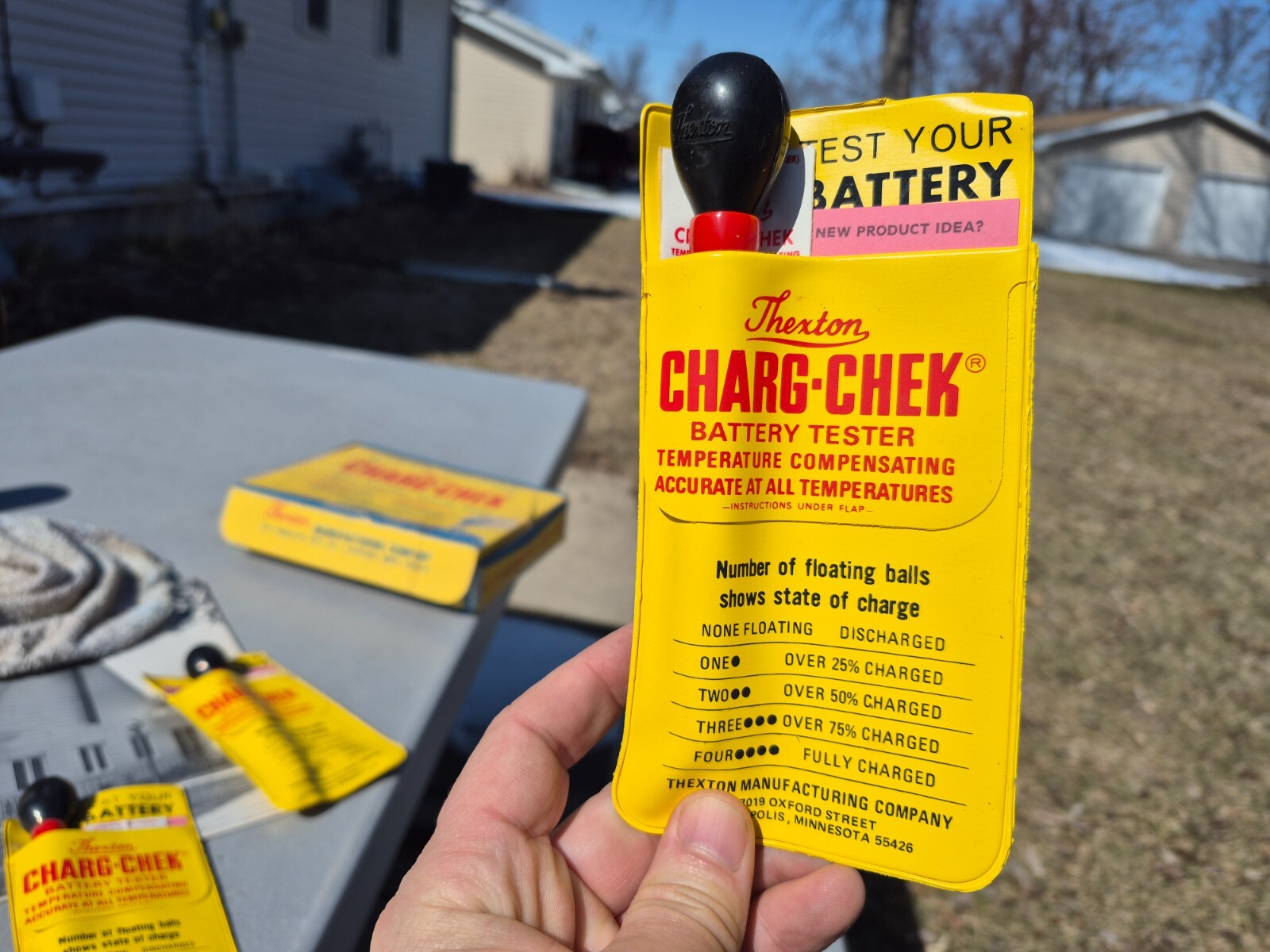 Vintage NOS Thexton HM-5 Charg-Chek Battery Tester Charge Check New!